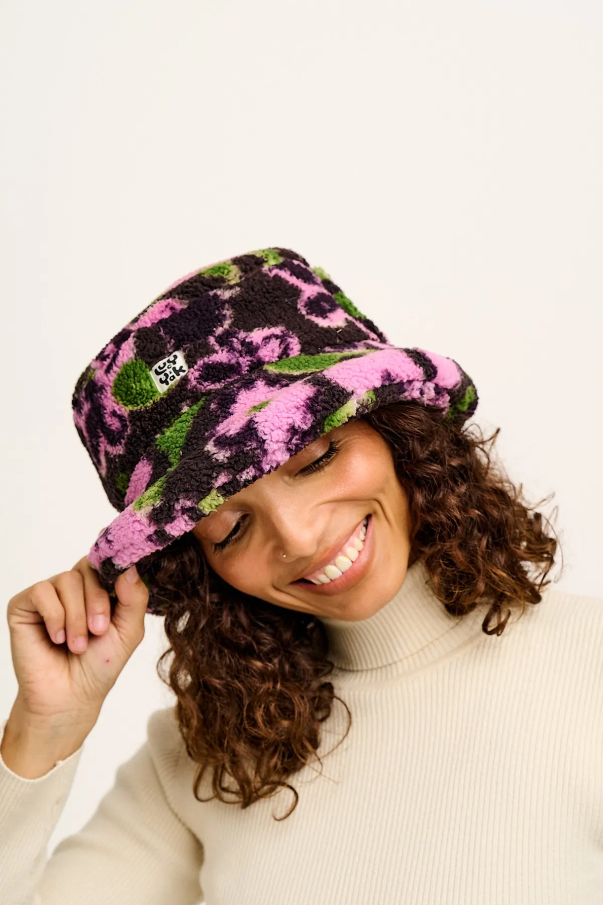 Lucy & Yak Travis - Borg Fleece Bucket Hat in Wilderly Print