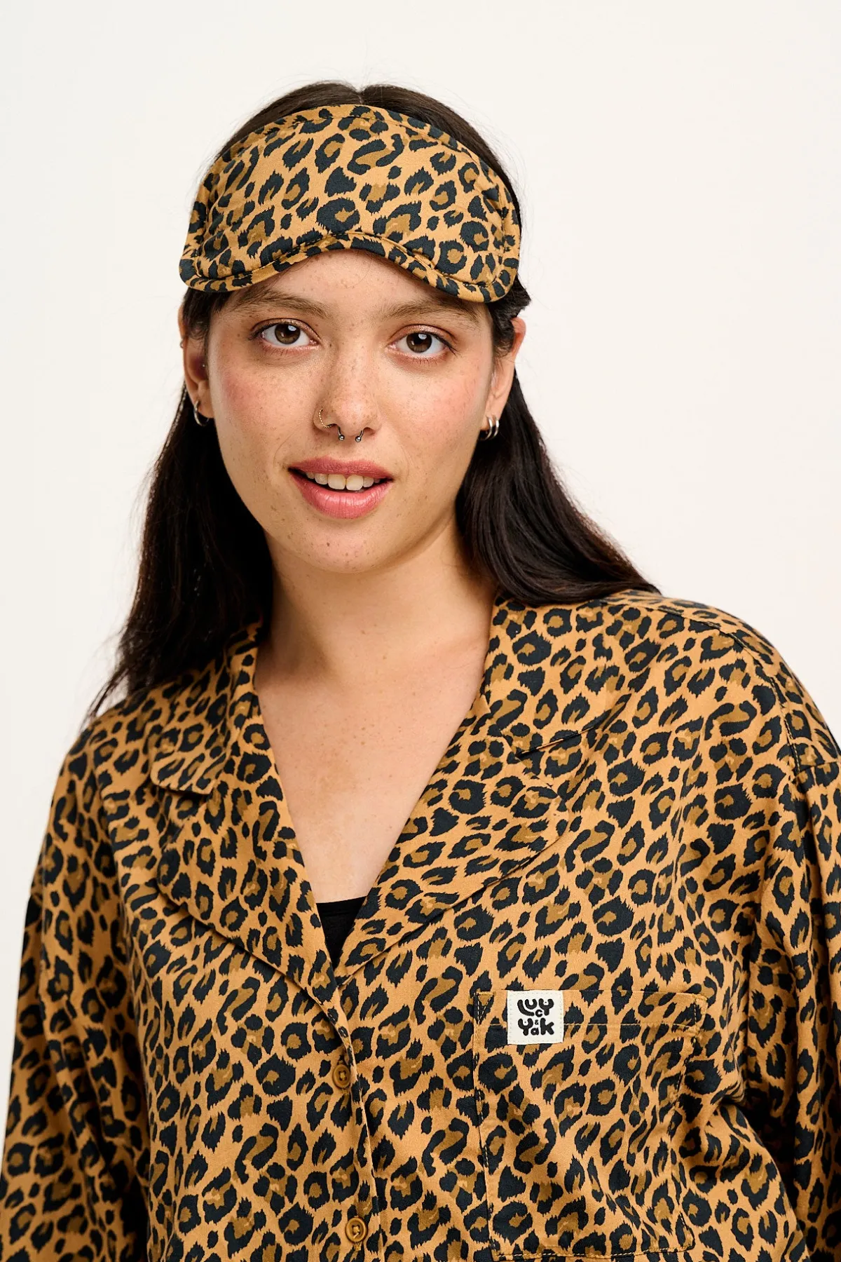 Lucy & Yak Yaima - Eye Mask in Leopard Print