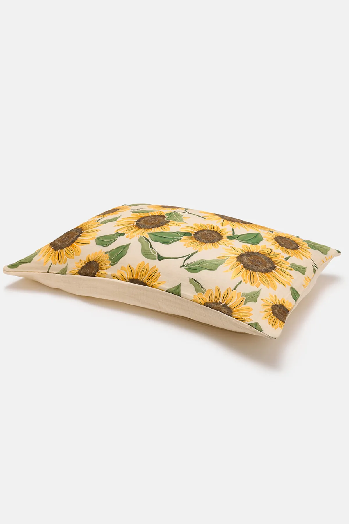 Lucy & Yak Yolanda - Soft Cotton Bed Sheets in Cream Sunflower Print